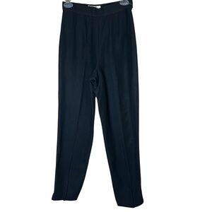 VTG BYBLOS Black Linen Blend High Waist Pants Sz 40 (US Small) Made in Italy